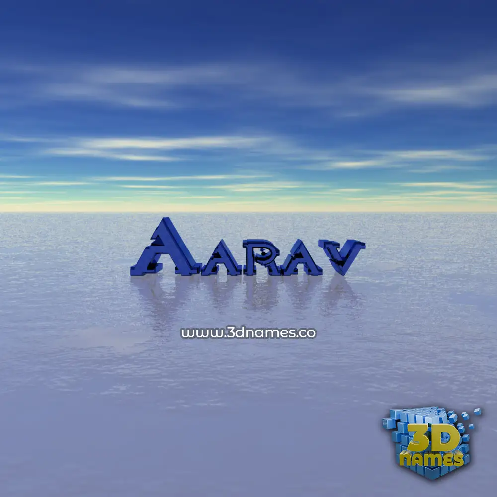 aarav in Horizon style - 3D name wallpaper