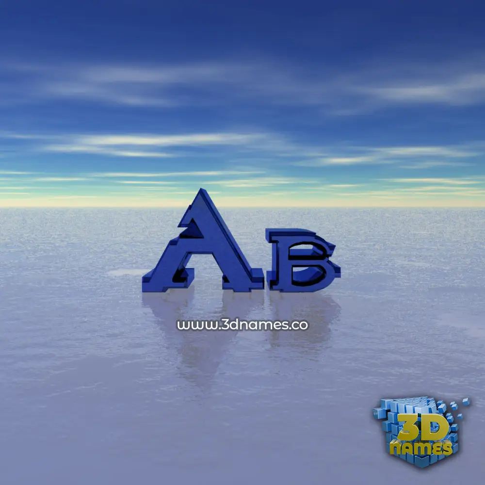 ab in Horizon style - 3D name wallpaper
