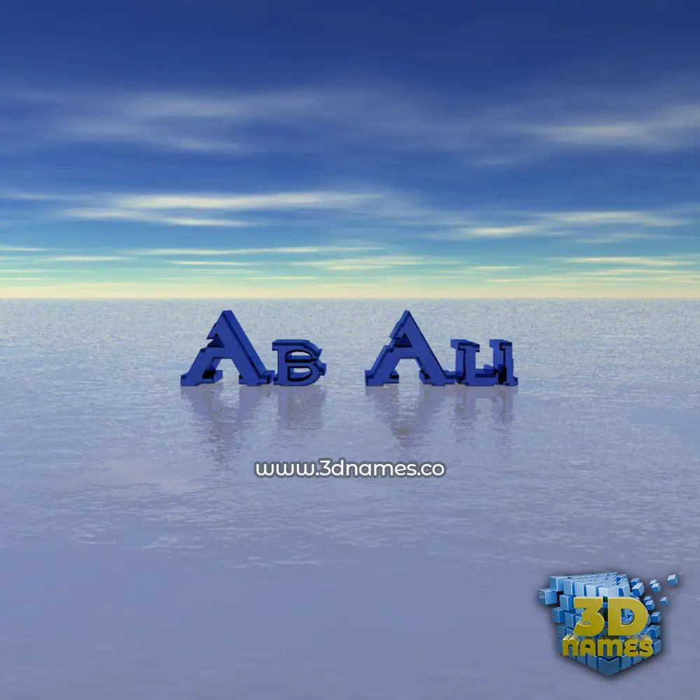 ab ali in Horizon style - 3D name wallpaper