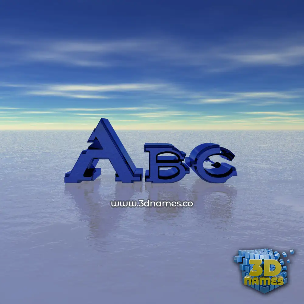 abc in Horizon style - 3D name wallpaper