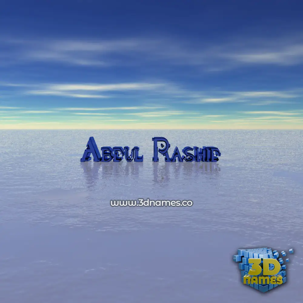 abdul rashid in Horizon style - 3D name wallpaper