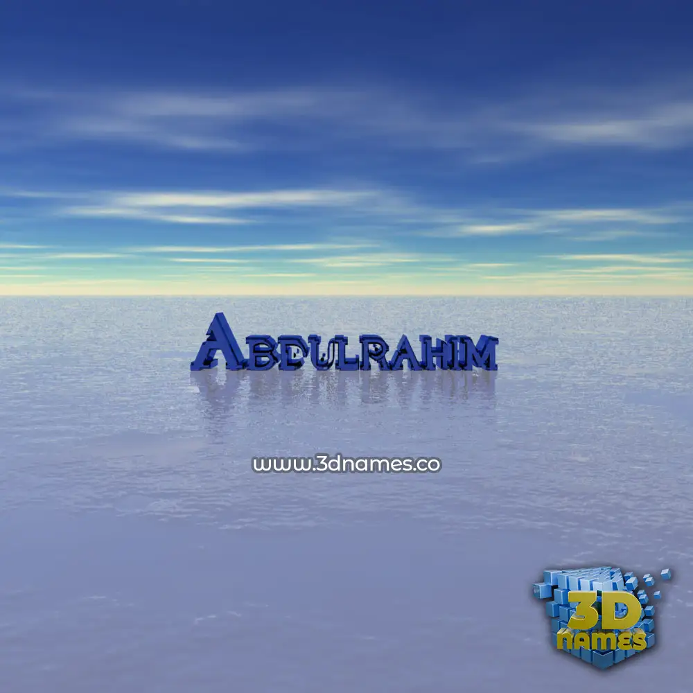 abdulrahim in Horizon style - 3D name wallpaper