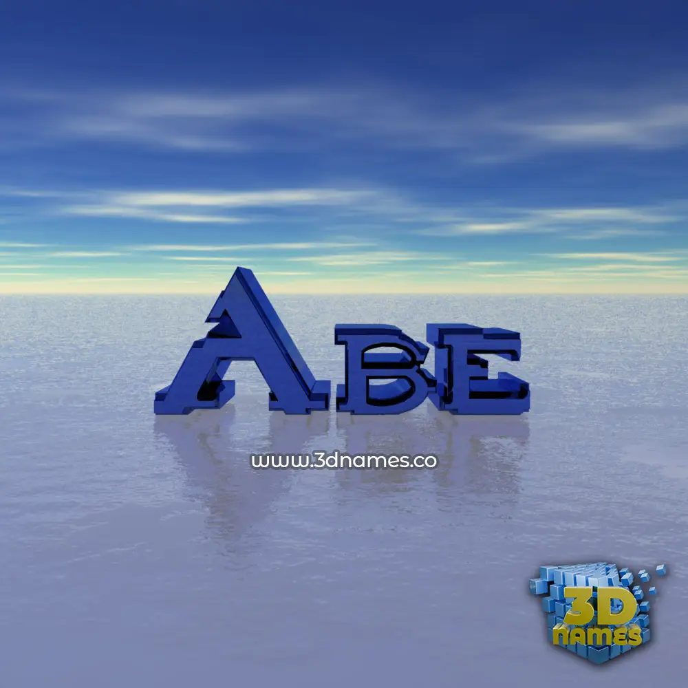 abe in Horizon style - 3D name wallpaper
