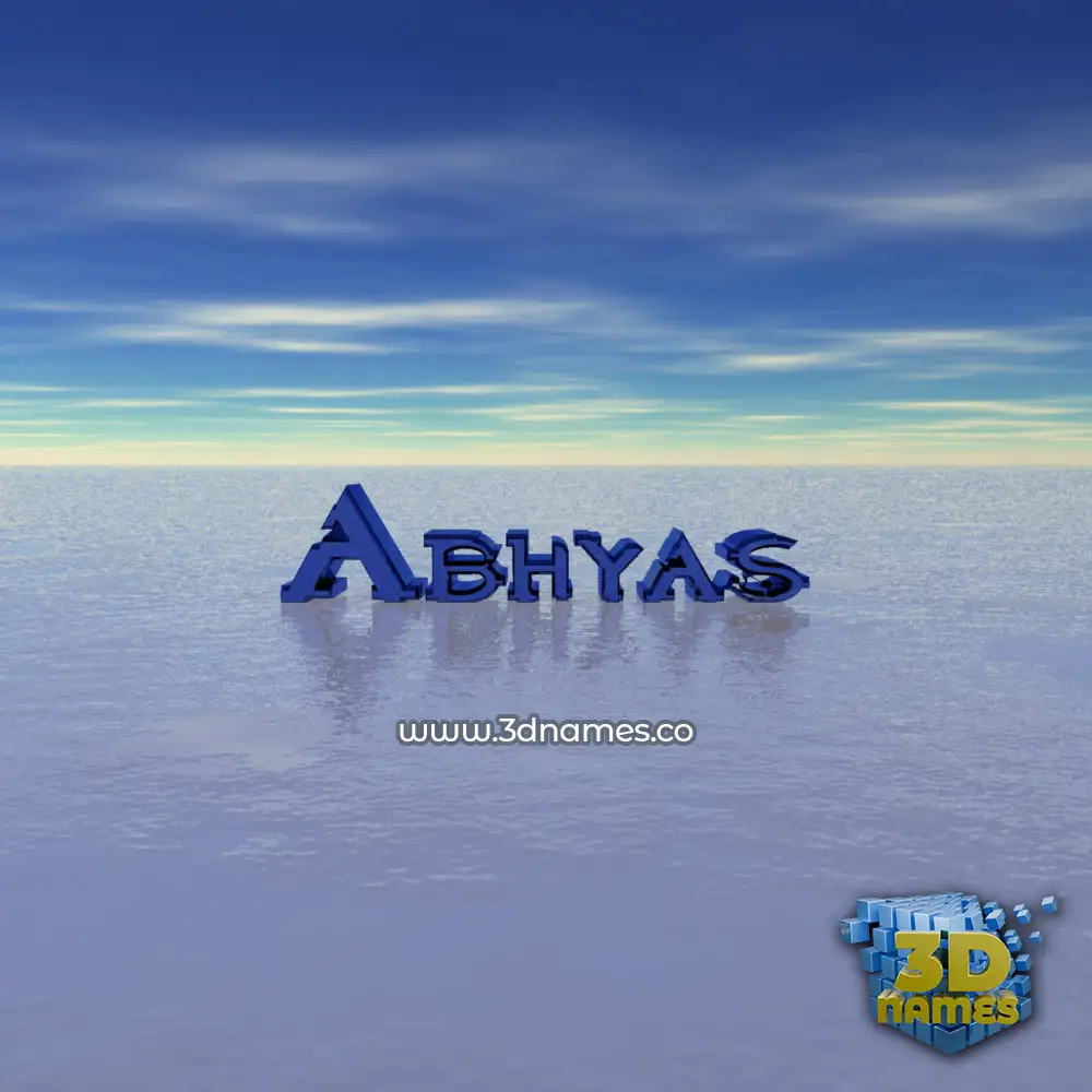 abhyas in Horizon style - 3D name wallpaper