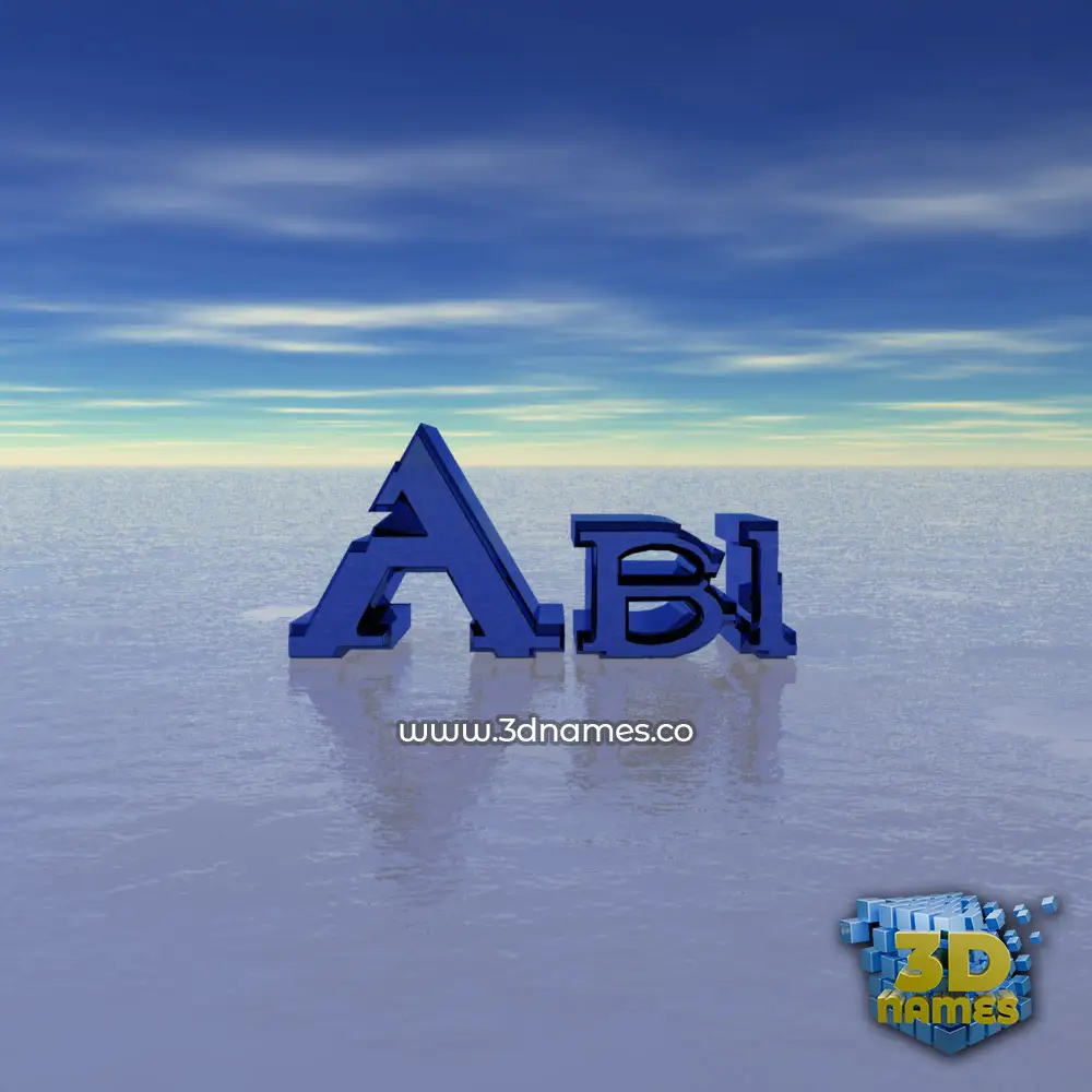 abi in Horizon style - 3D name wallpaper