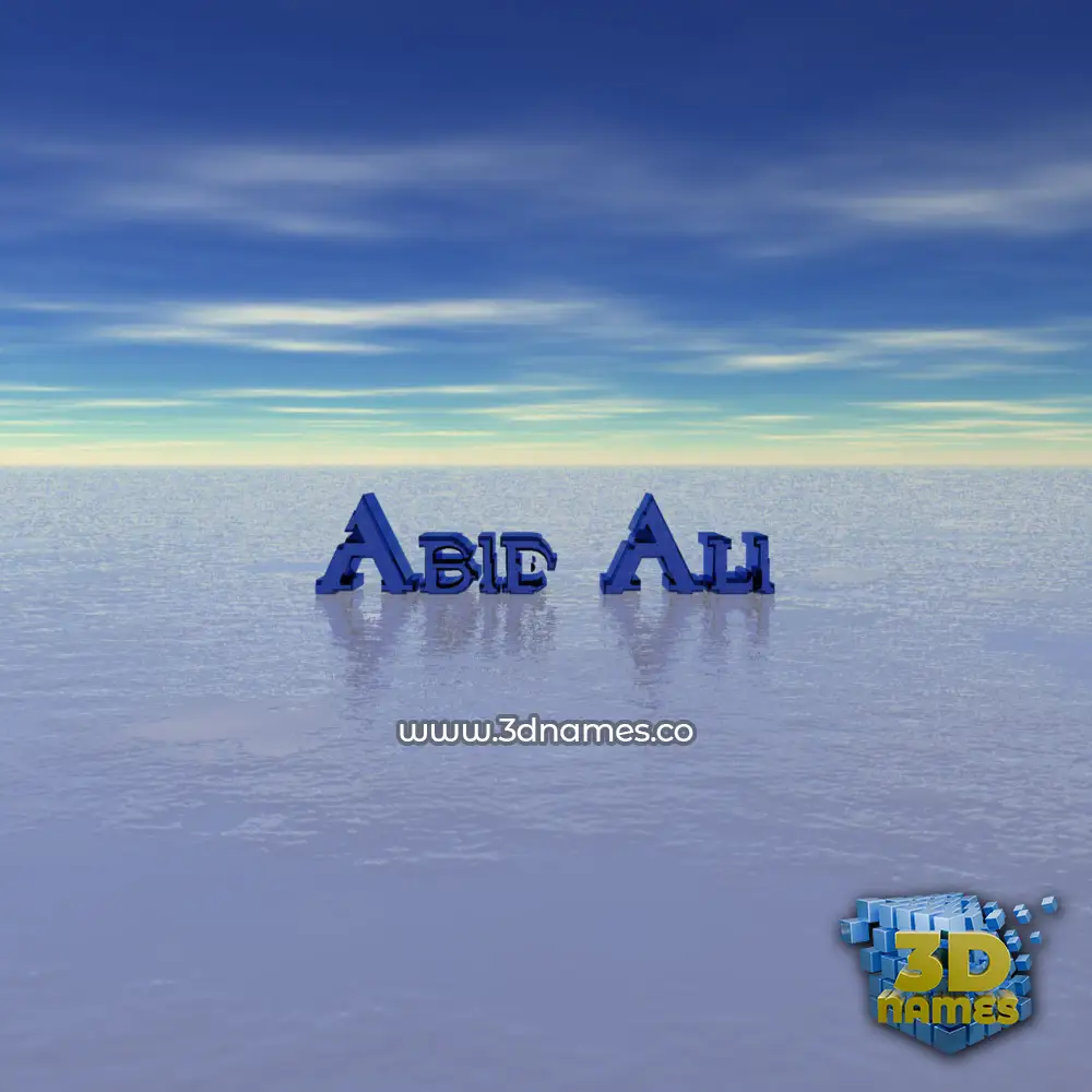 abid ali in Horizon style - 3D name wallpaper