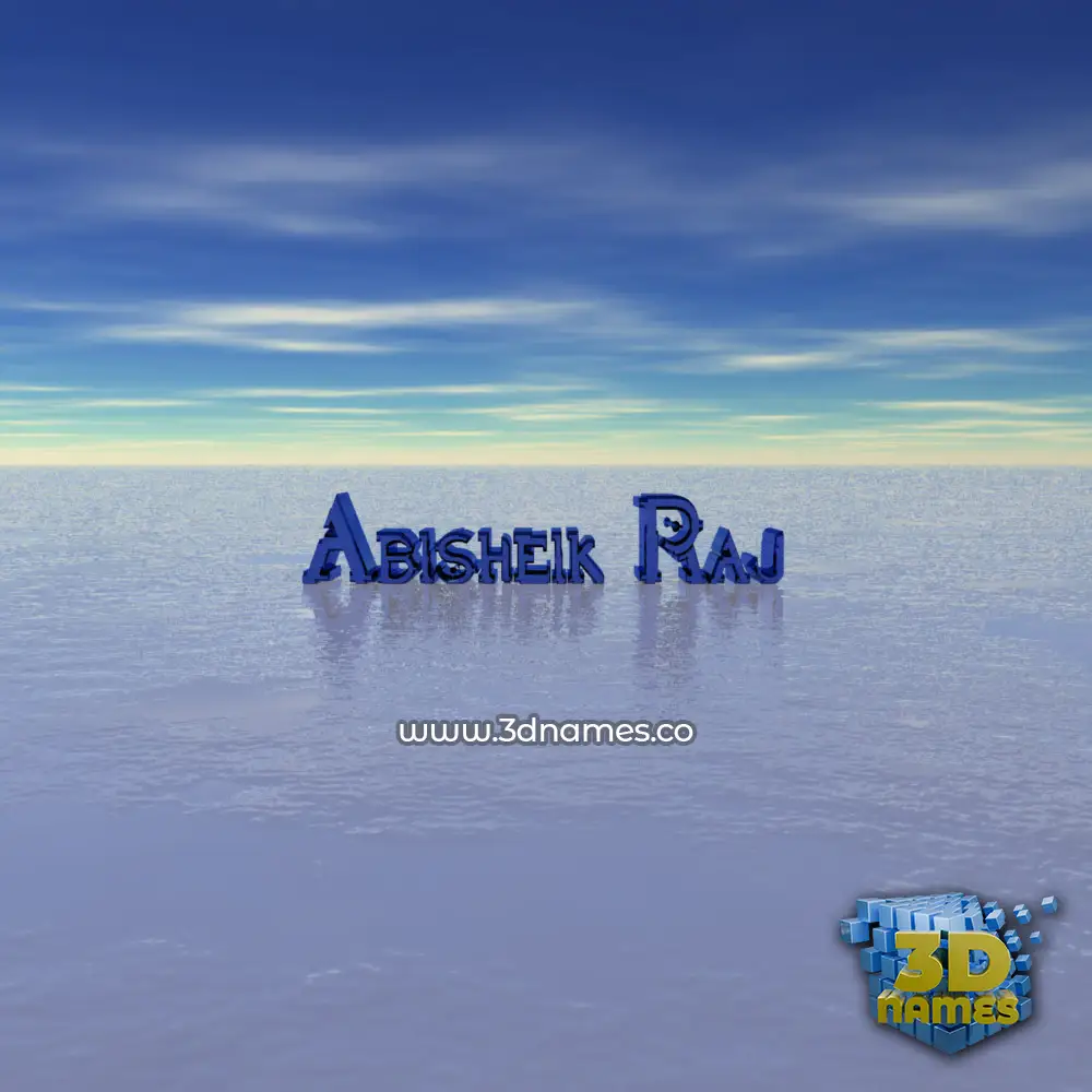 abisheik raj in Horizon style - 3D name wallpaper