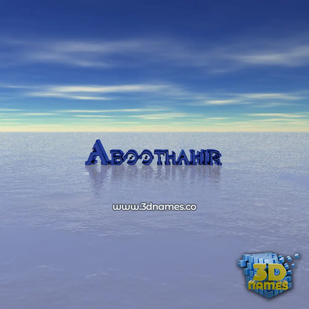 aboothahir in Horizon style - 3D name wallpaper
