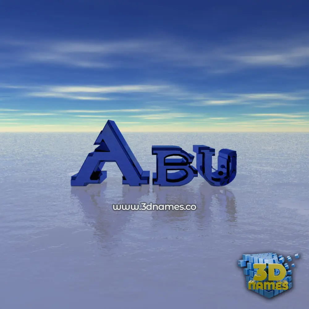 abu in Horizon style - 3D name wallpaper