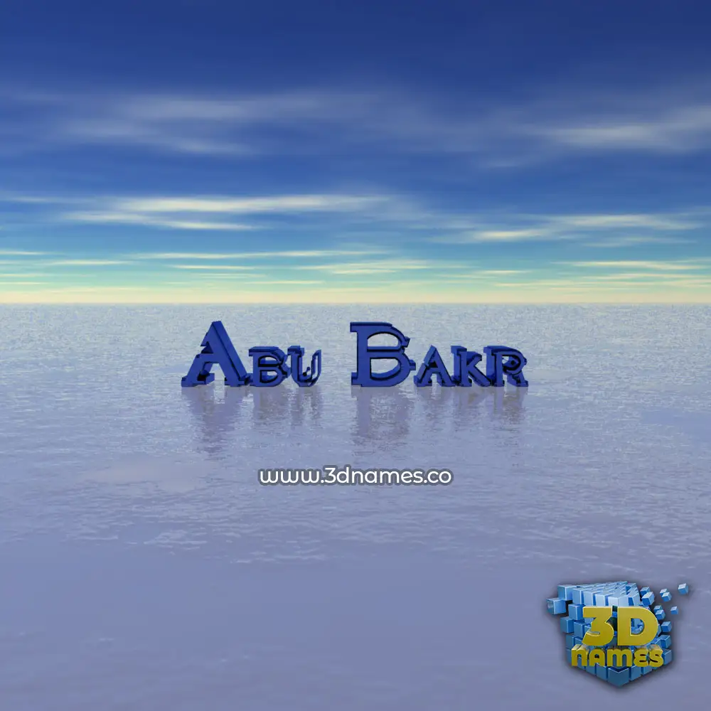 abu bakr in Horizon style - 3D name wallpaper