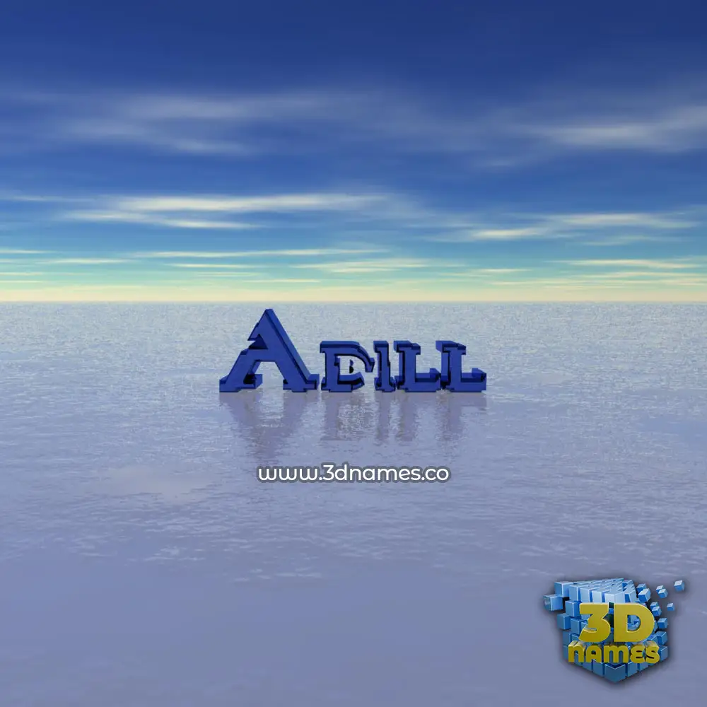 adill in Horizon style - 3D name wallpaper