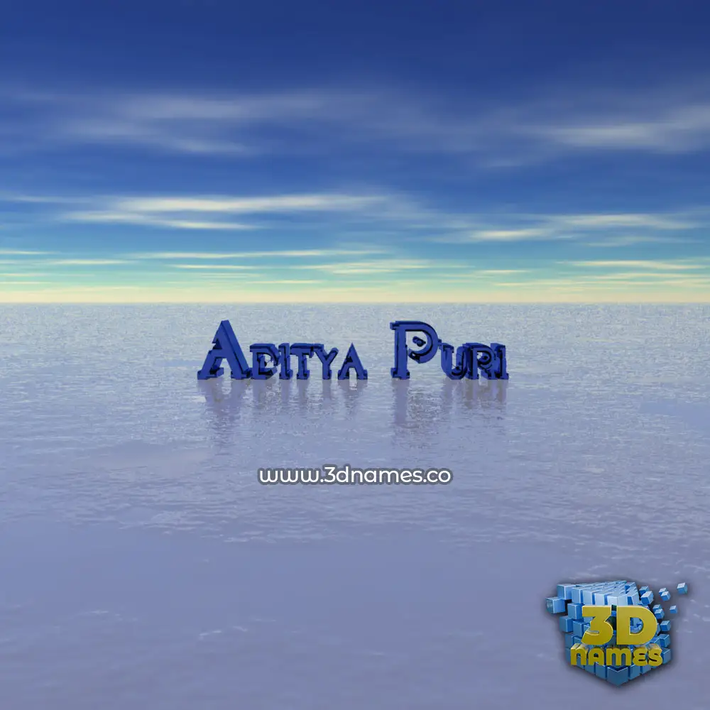 aditya puri in Horizon style - 3D name wallpaper