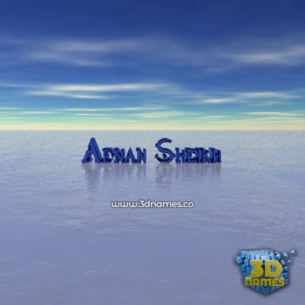 adnan sheikh in Horizon style - 3D name wallpaper