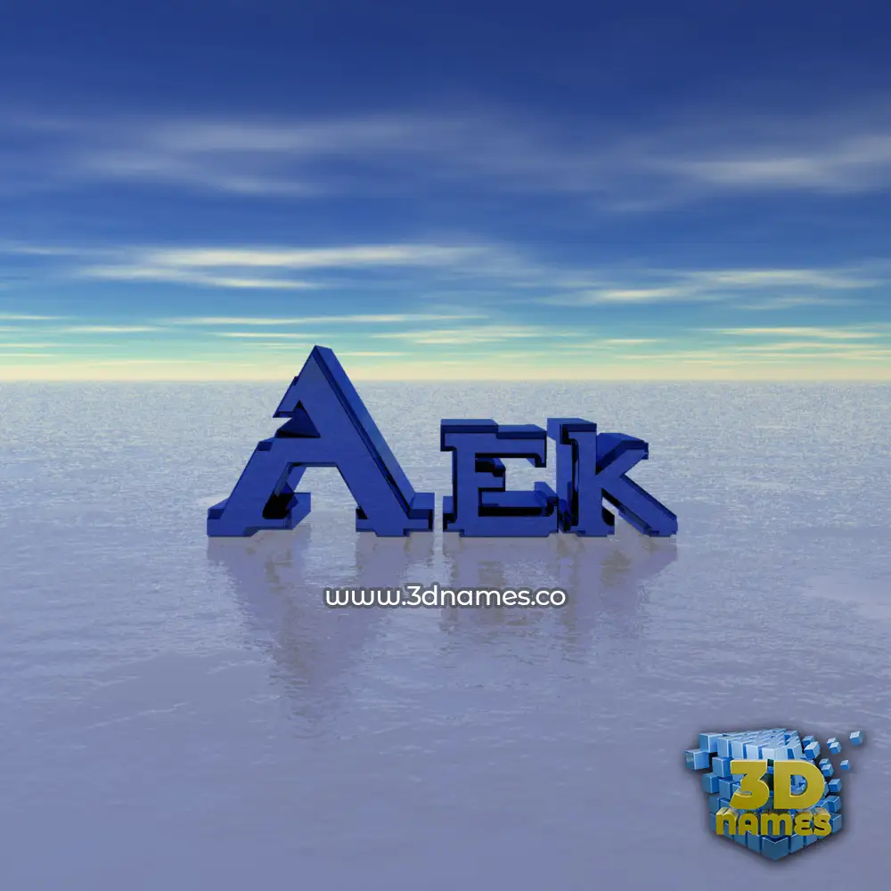 aek in Horizon style - 3D name wallpaper
