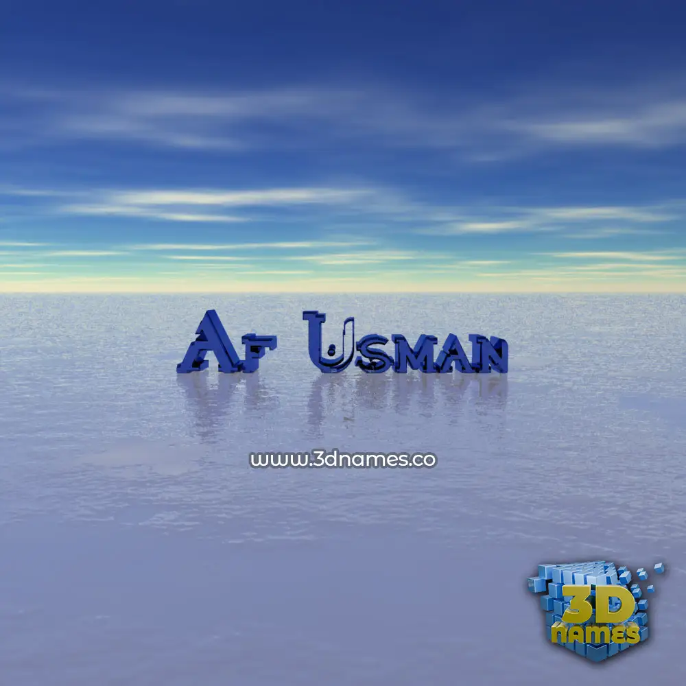 af usman in Horizon style - 3D name wallpaper