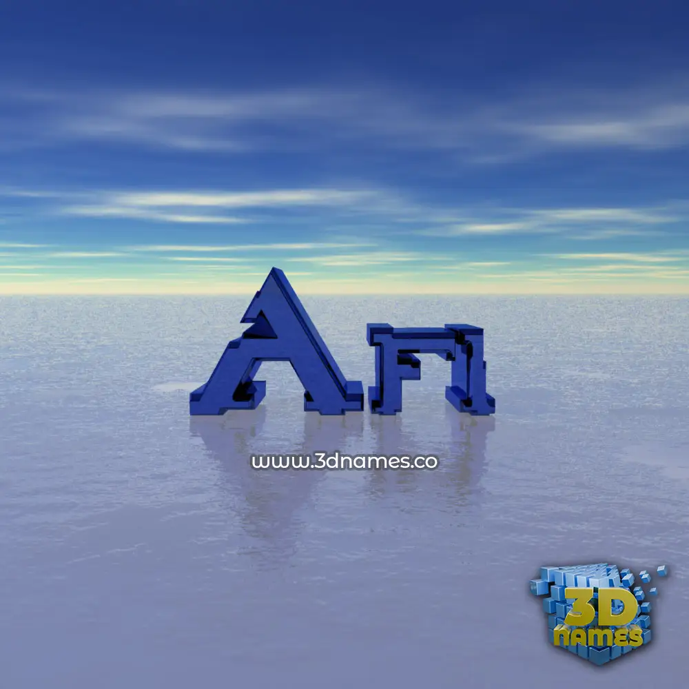afi in Horizon style - 3D name wallpaper