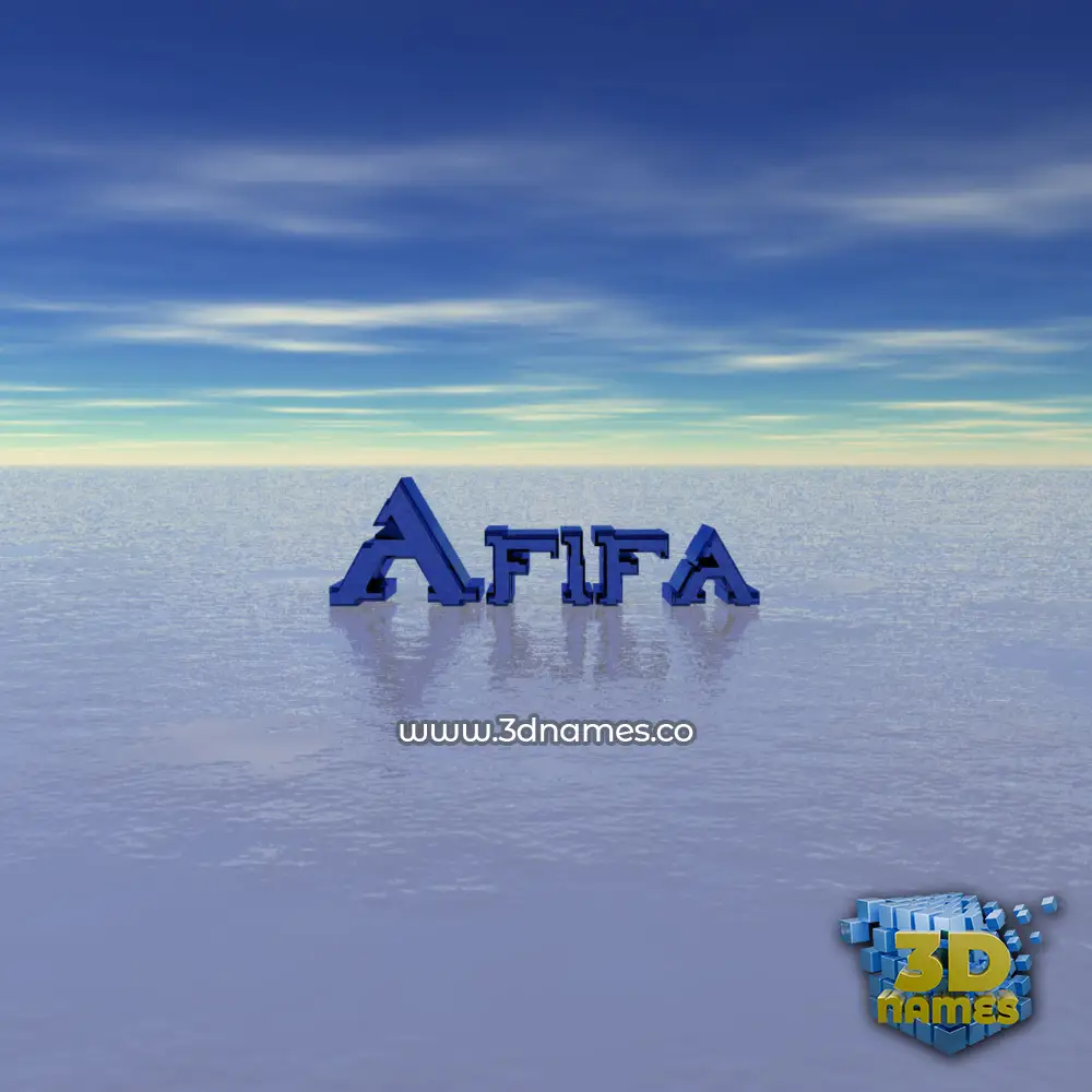 afifa in Horizon style - 3D name wallpaper