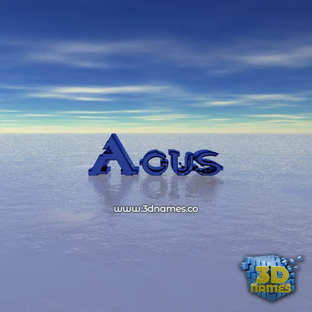 agus in Horizon style - 3D name wallpaper