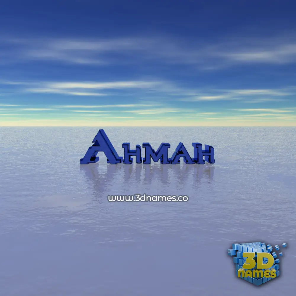 ahmah in Horizon style - 3D name wallpaper