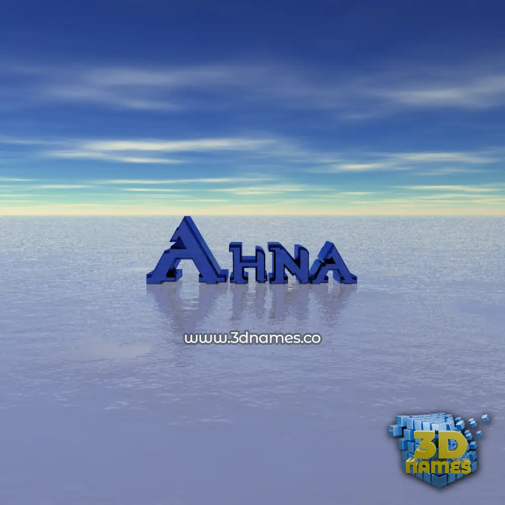 ahna in Horizon style - 3D name wallpaper