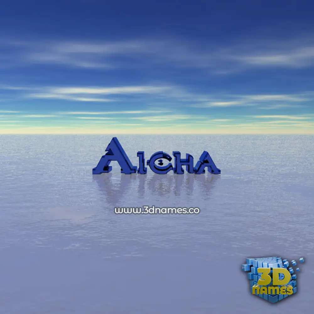 aicha in Horizon style - 3D name wallpaper