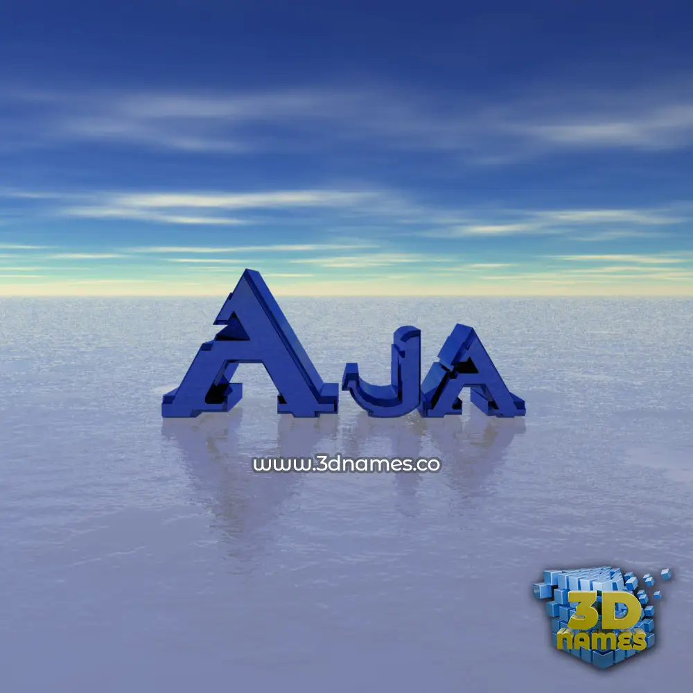 aja in Horizon style - 3D name wallpaper