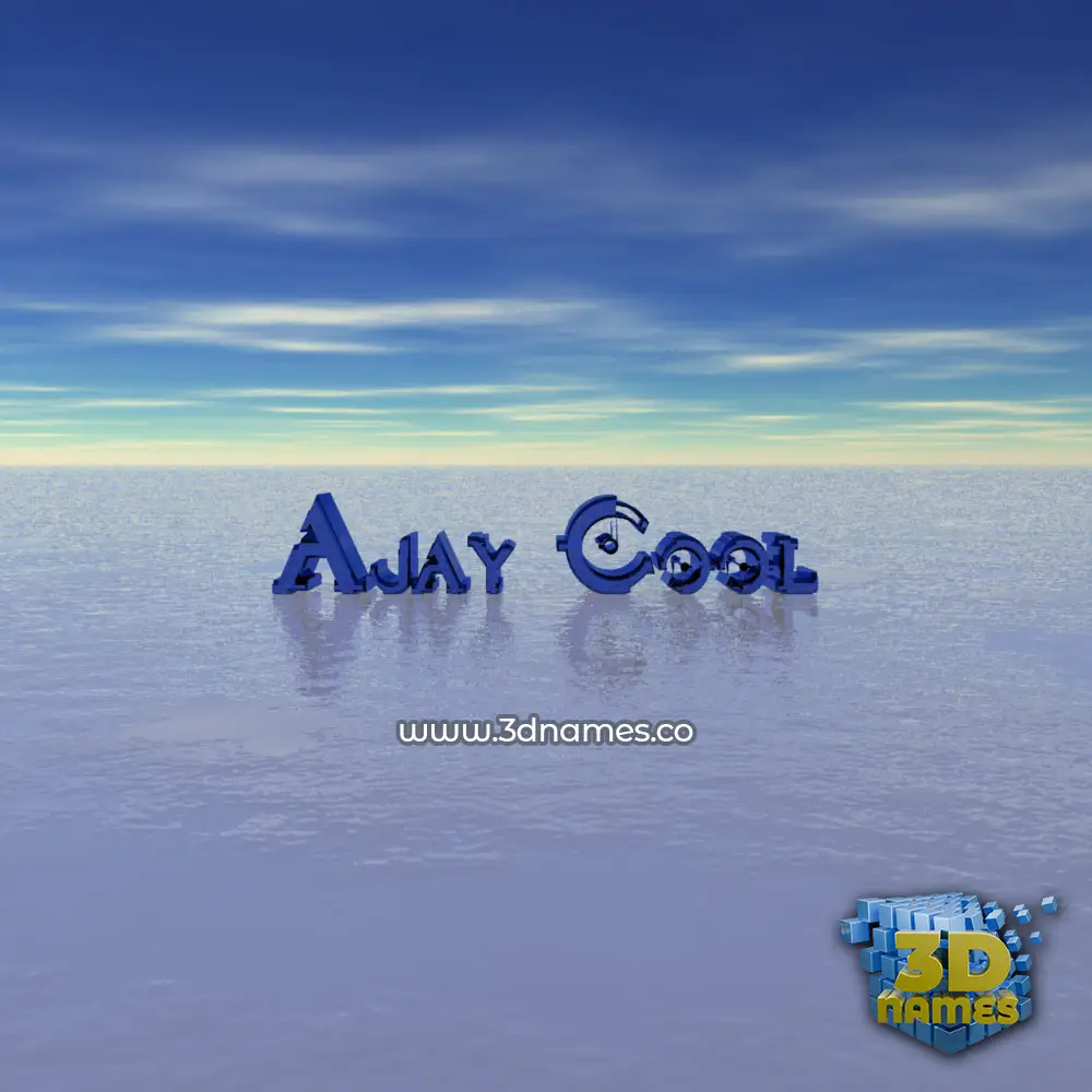 ajay cool in Horizon style - 3D name wallpaper