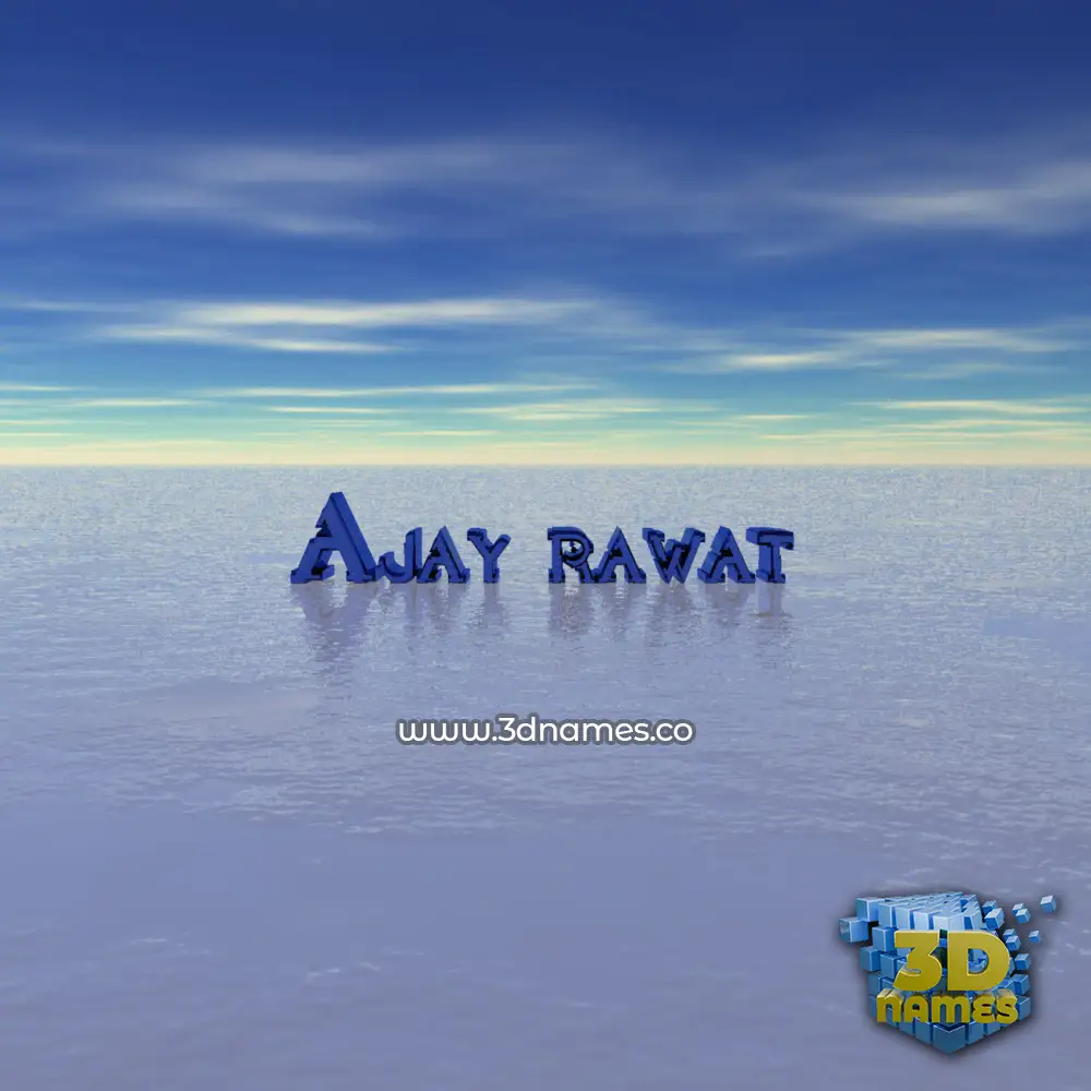 ajay rawat in Horizon style - 3D name wallpaper
