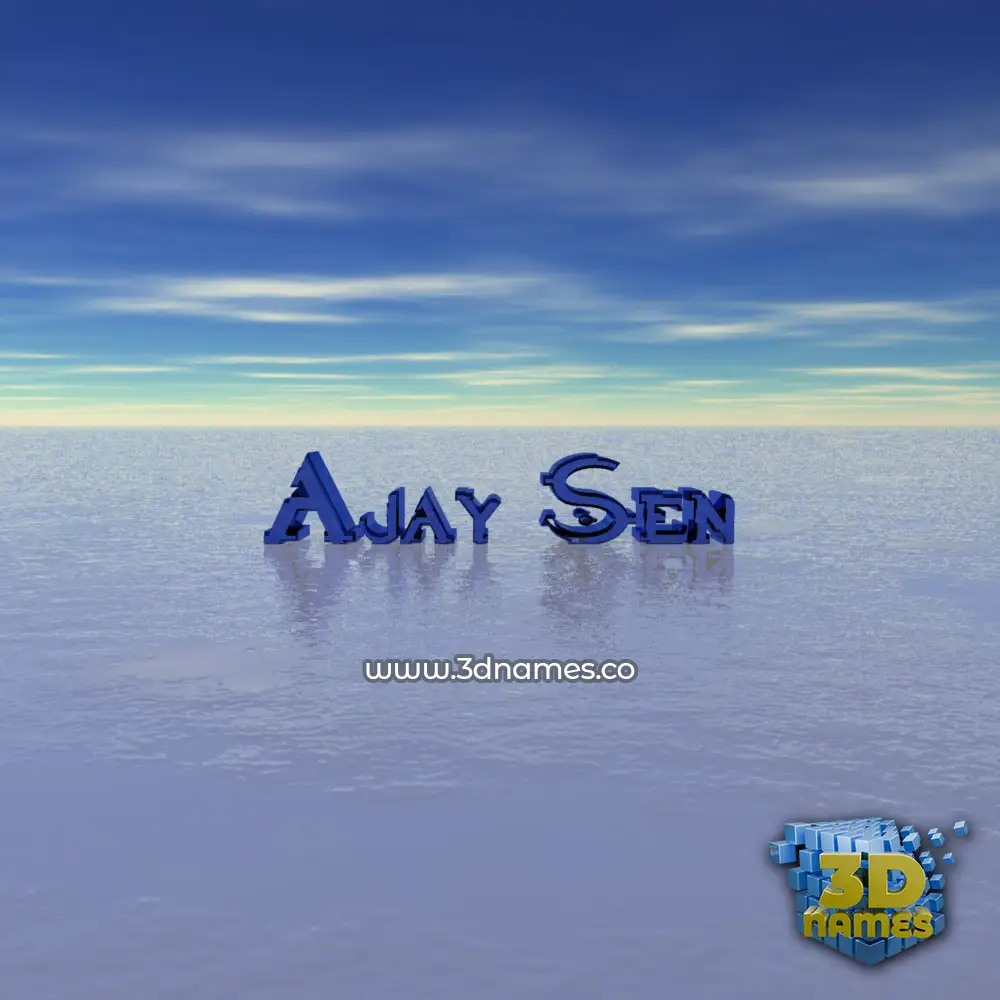 ajay sen in Horizon style - 3D name wallpaper