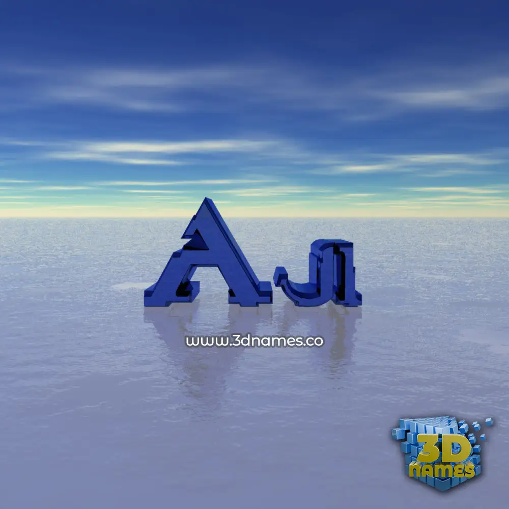 aji in Horizon style - 3D name wallpaper