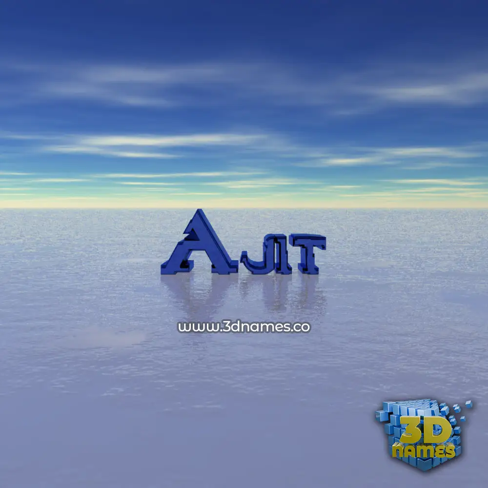 ajit in Horizon style - 3D name wallpaper