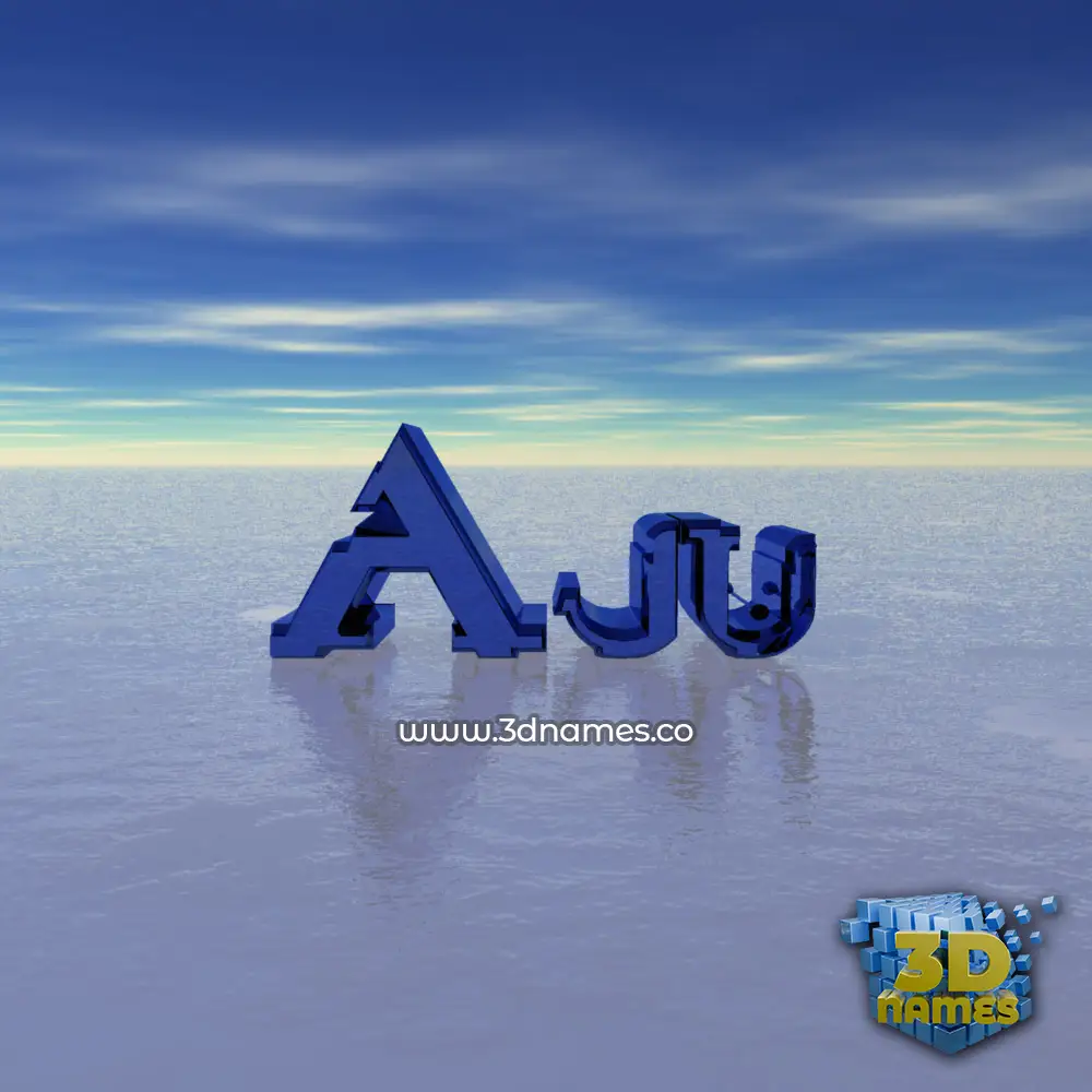 aju in Horizon style - 3D name wallpaper