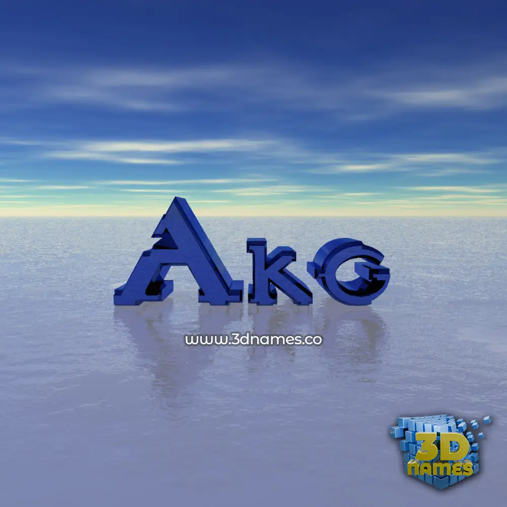 akg in Horizon style - 3D name wallpaper