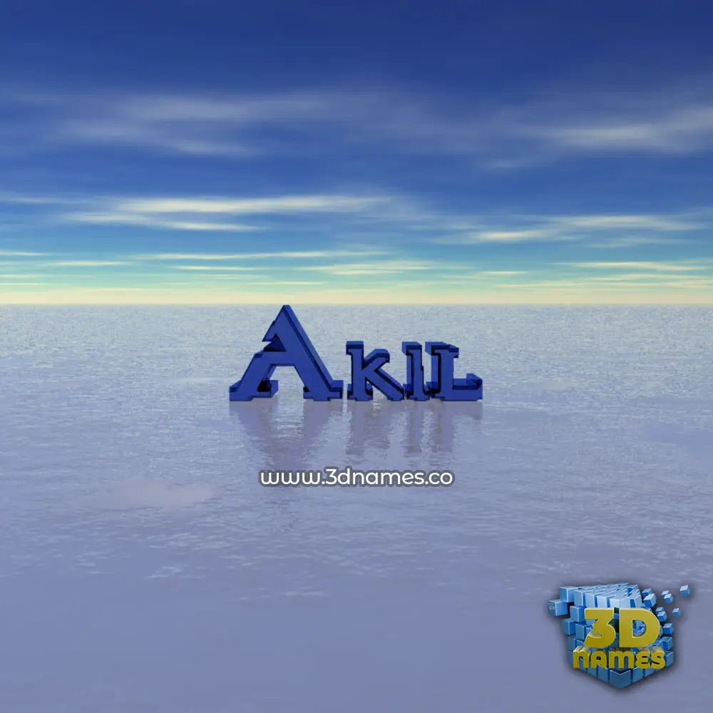 akil in Horizon style - 3D name wallpaper