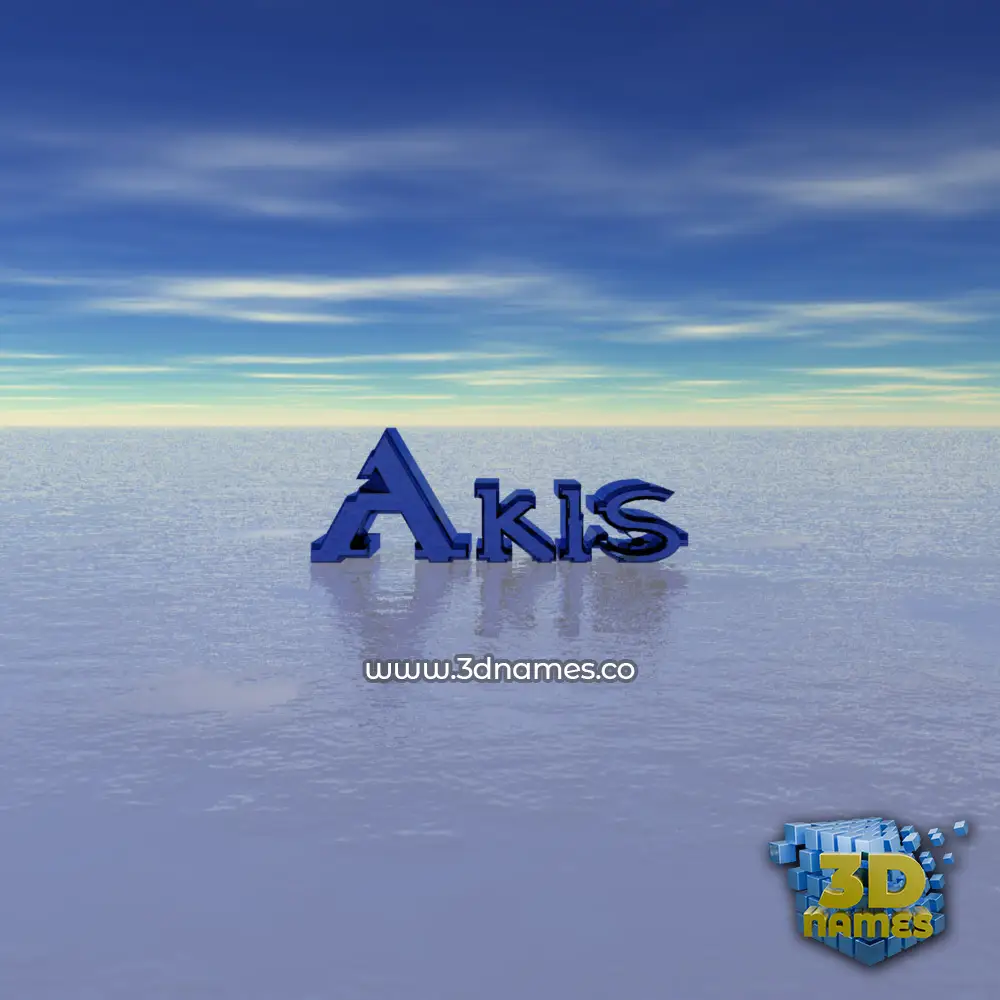 akis in Horizon style - 3D name wallpaper