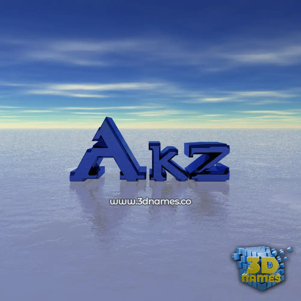 akz in Horizon style - 3D name wallpaper