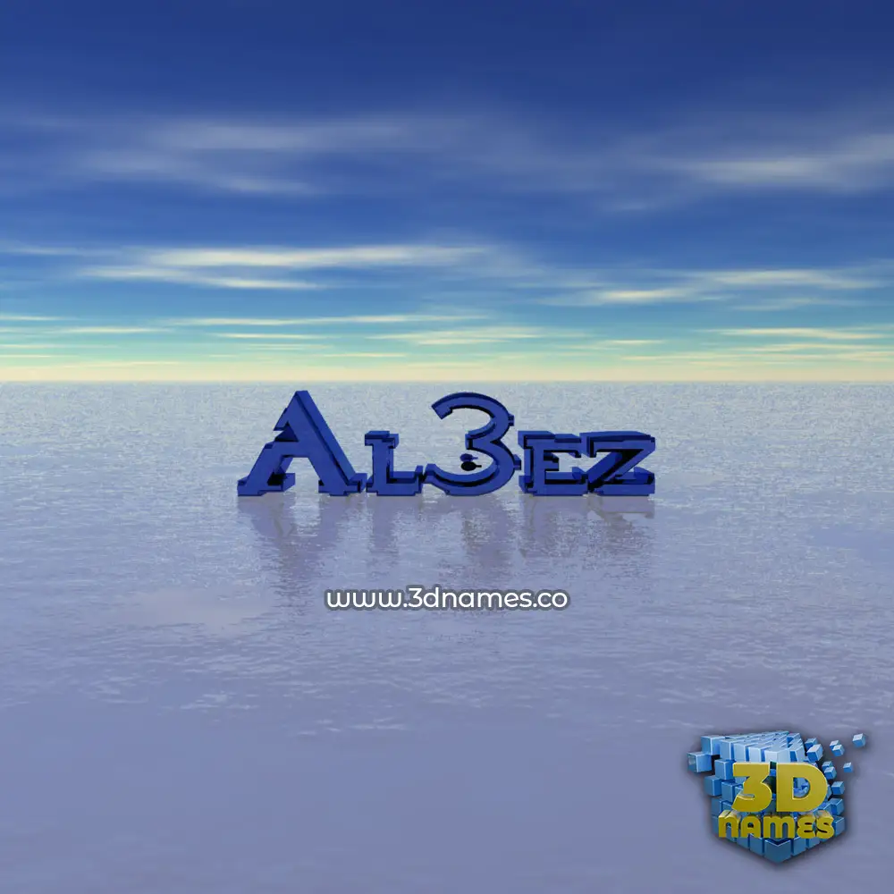al3ez in Horizon style - 3D name wallpaper