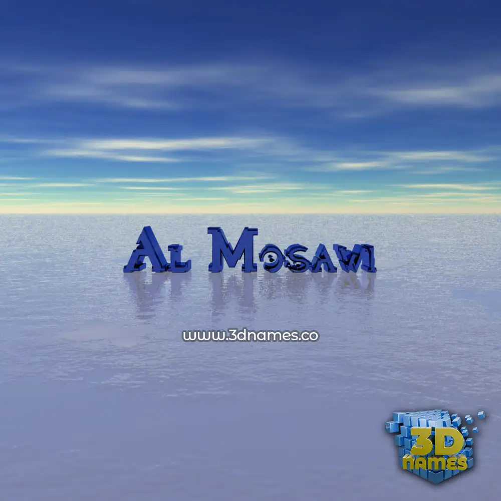 al mosawi in Horizon style - 3D name wallpaper