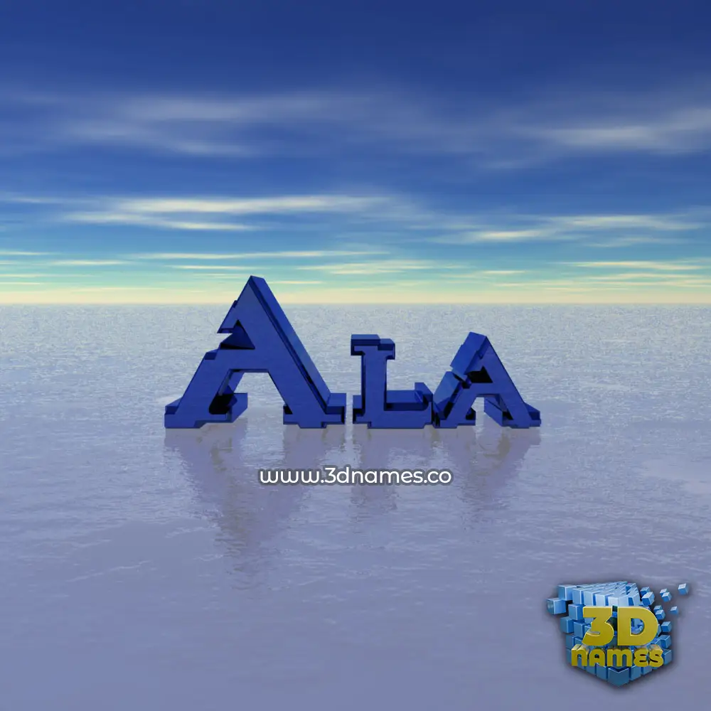 ala in Horizon style - 3D name wallpaper