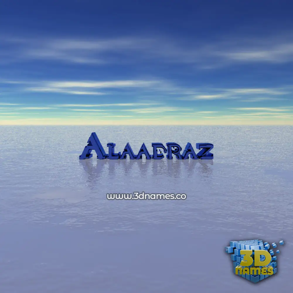 alaadraz in Horizon style - 3D name wallpaper