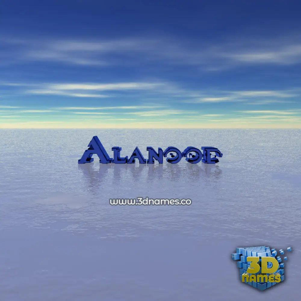 alanood in Horizon style - 3D name wallpaper