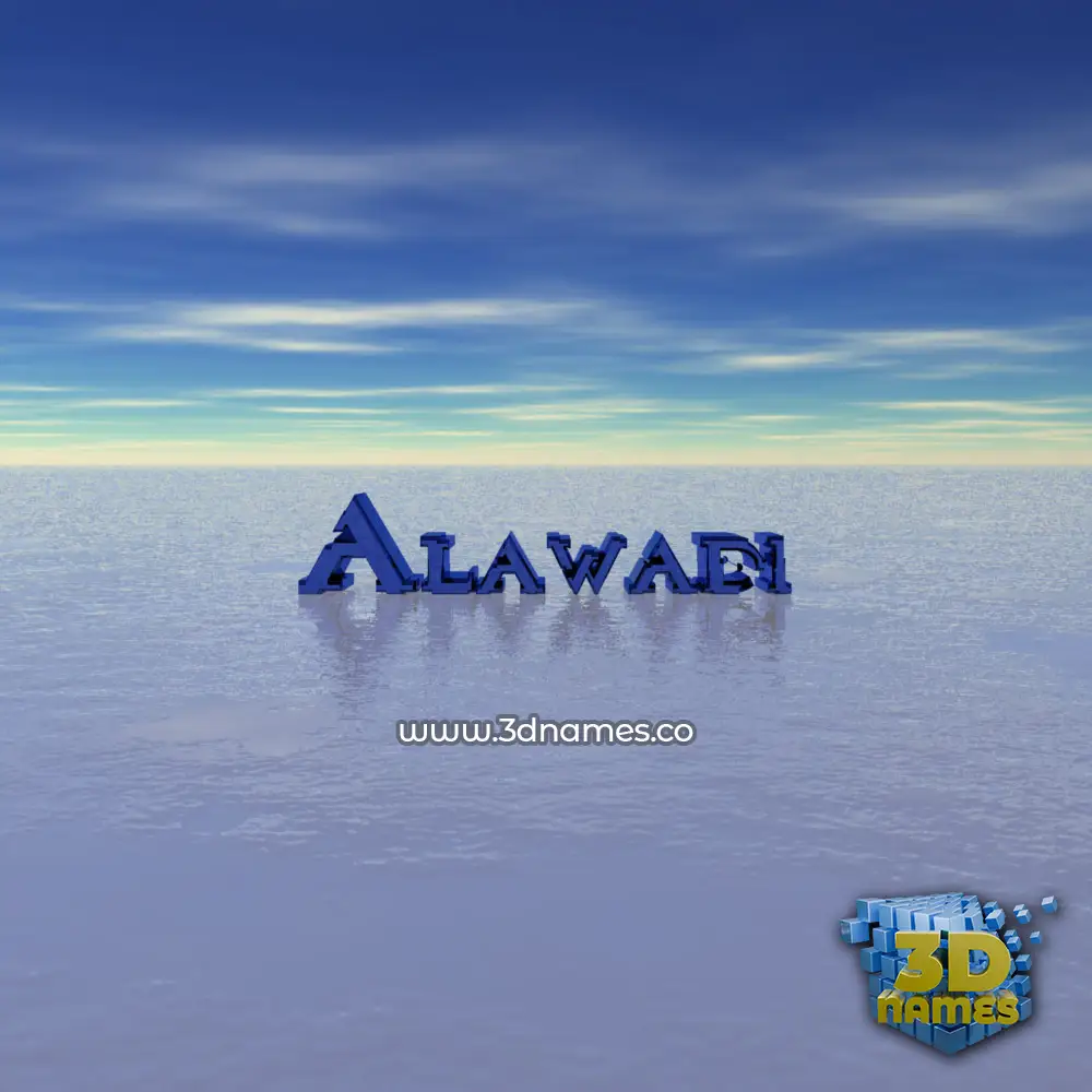 alawadi in Horizon style - 3D name wallpaper