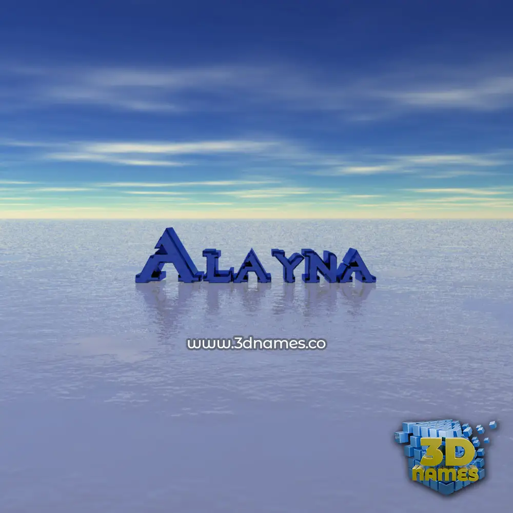 alayna in Horizon style - 3D name wallpaper