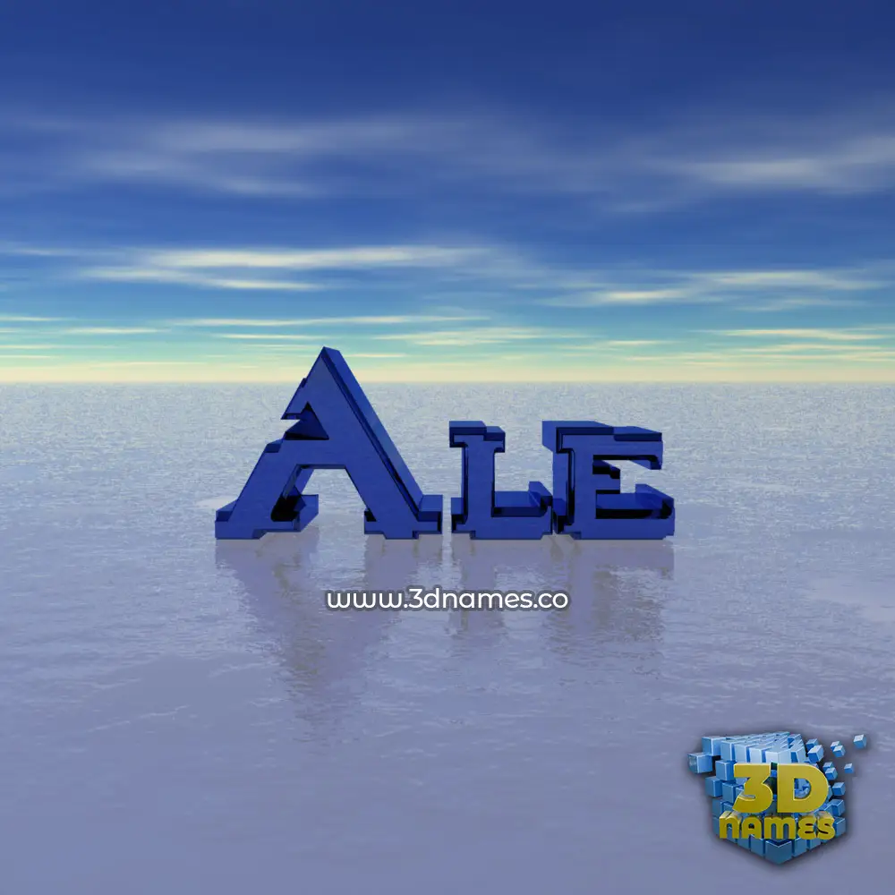 ale in Horizon style - 3D name wallpaper