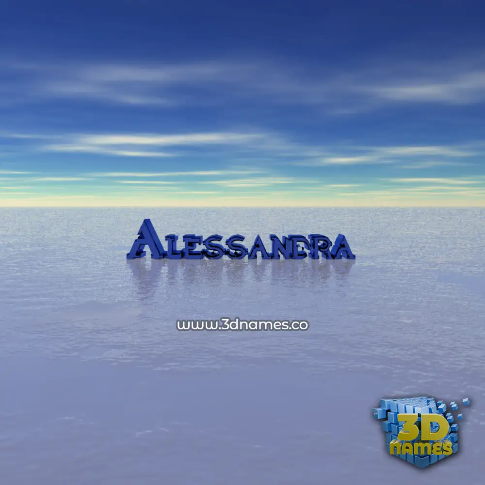alessandra in Horizon style - 3D name wallpaper