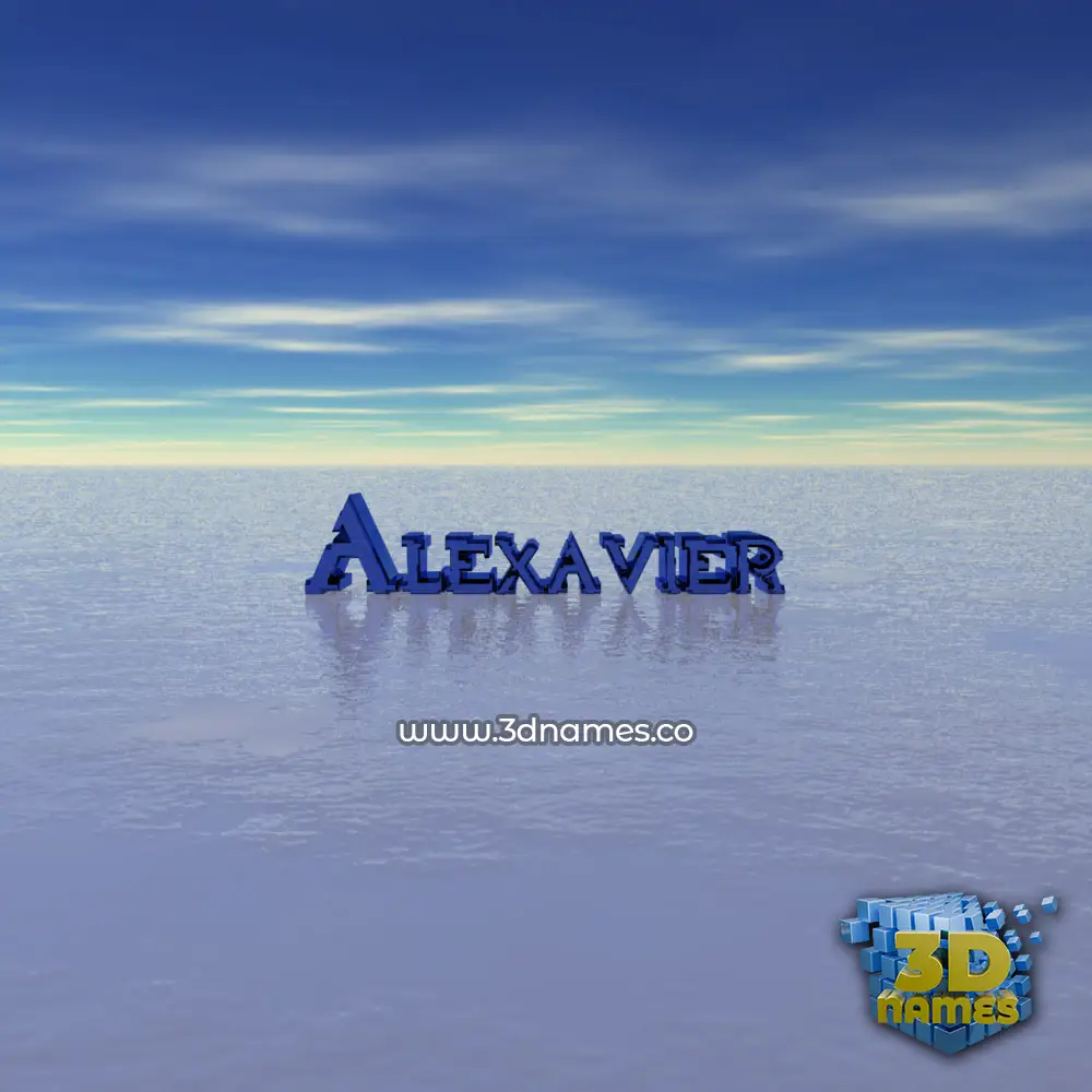 alexavier in Horizon style - 3D name wallpaper