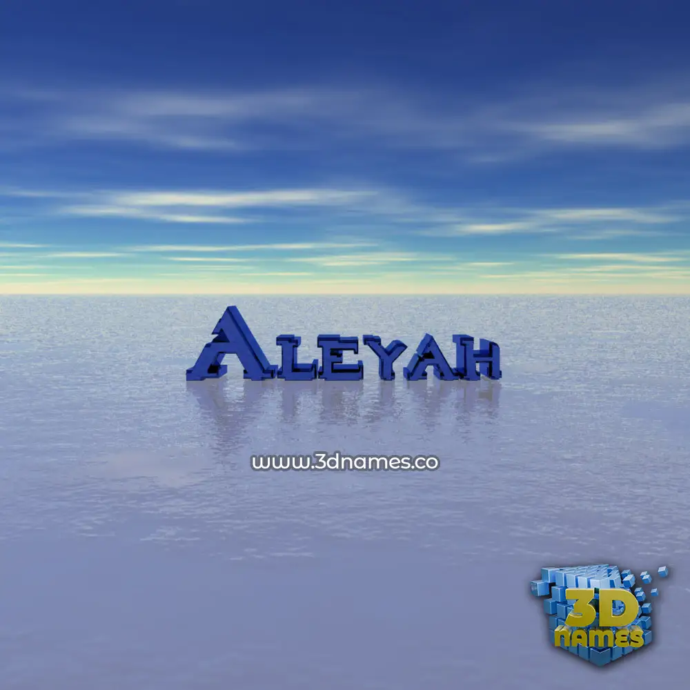 aleyah in Horizon style - 3D name wallpaper