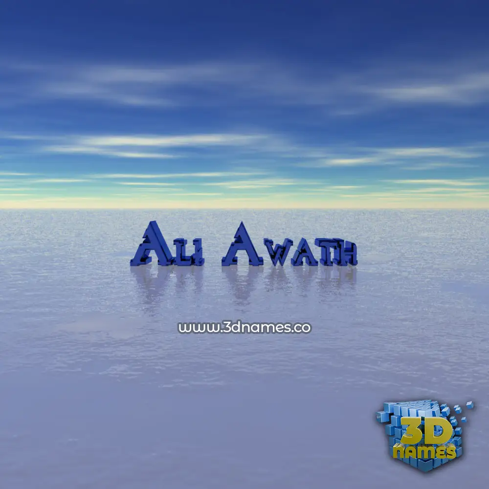 ali awath in Horizon style - 3D name wallpaper