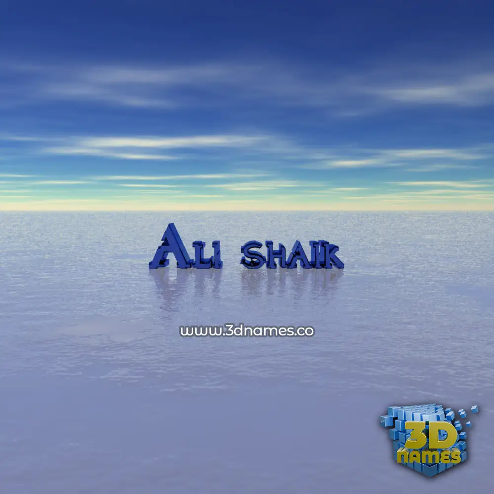 ali shaik in Horizon style - 3D name wallpaper
