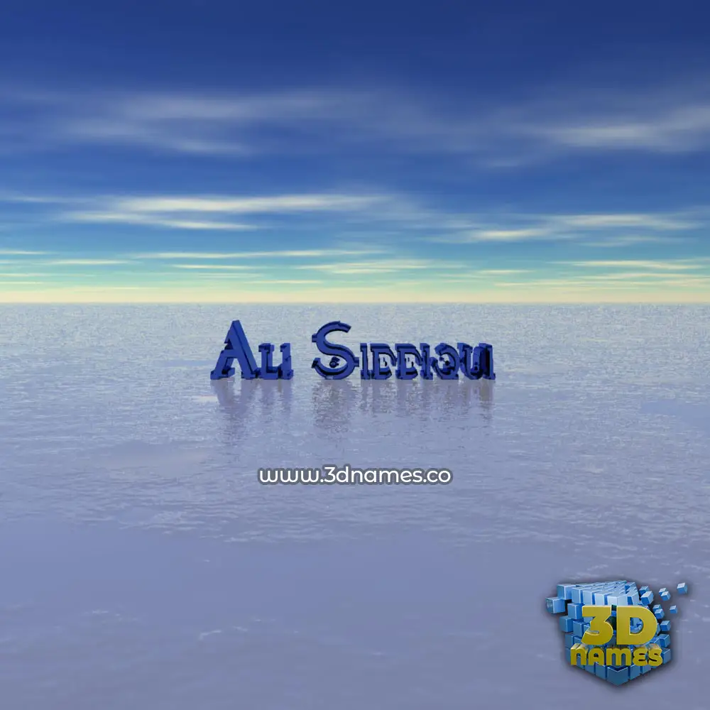 ali siddiqui in Horizon style - 3D name wallpaper